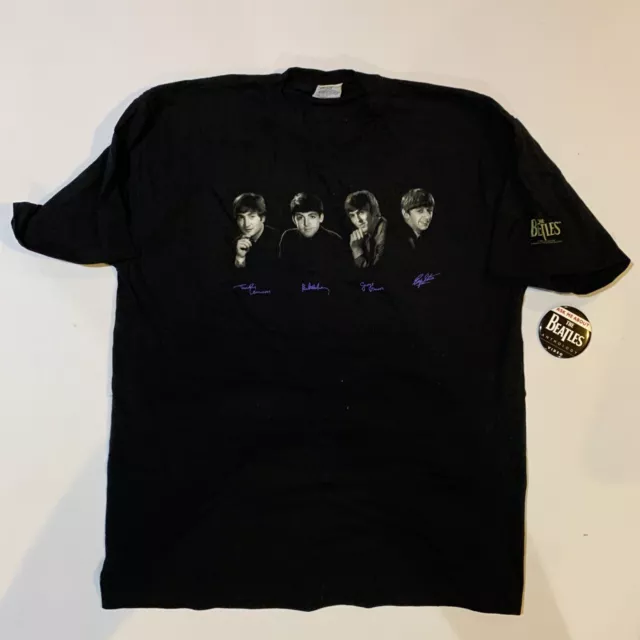 The BEATLES Promo T-Shirt From Anthology 1995 Size XL Portraits Of The Fab Four