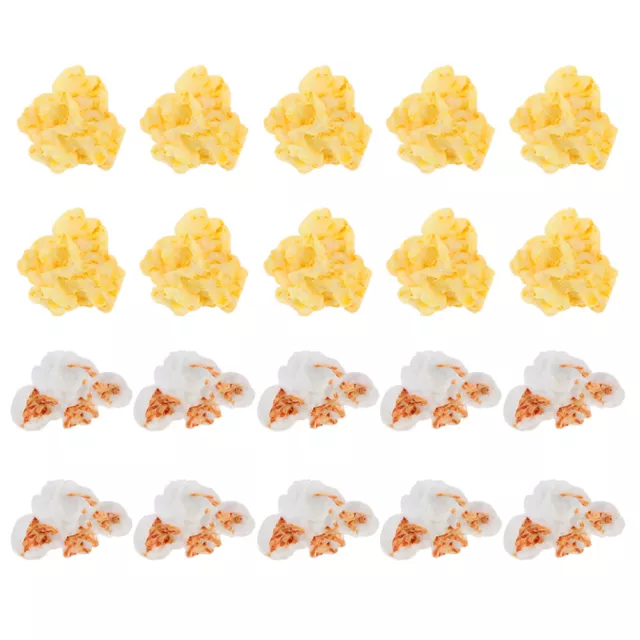 30 Pcs Simulation Popcorn Kids Bracelets Keychain Charms Child Crafts Toy
