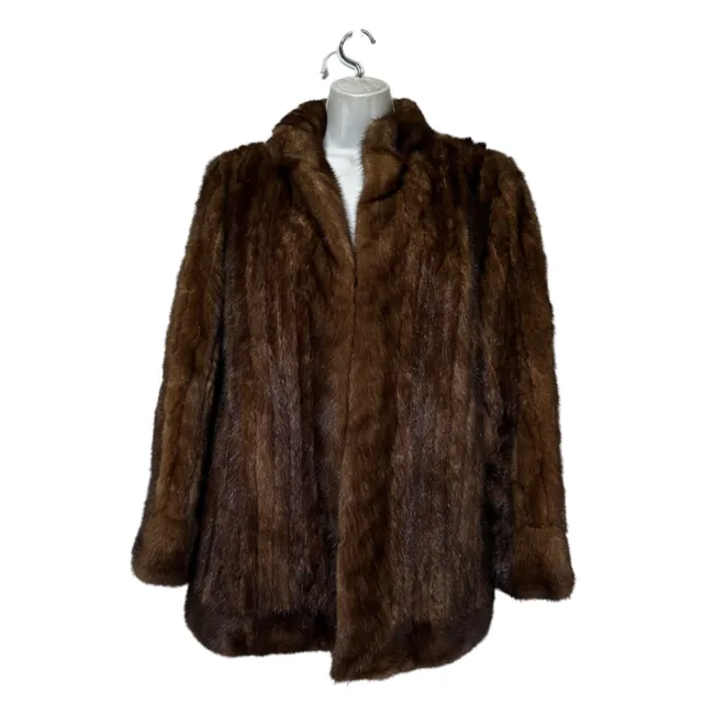 JACK FENSTER FURS Brown Mink Fur Coat Damaged $179.96 - PicClick