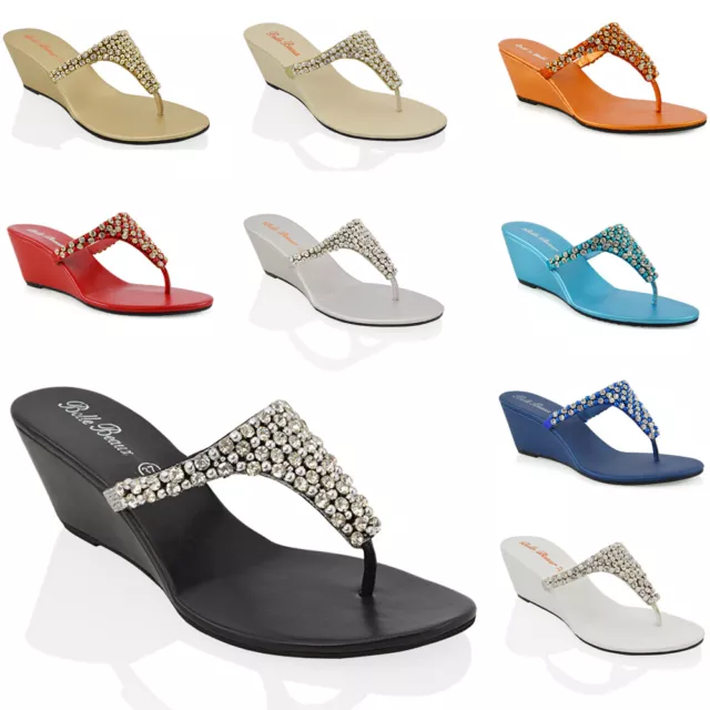 Sparkly low deals wedge sandals