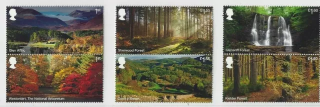 Great Britain 2019 Forests Set Of 6 In Pairs Unmounted Mint, Mnh