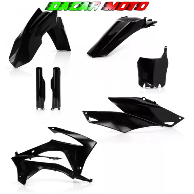 Set Plastics Motorradverkleidungen Schwarz Acerbis Honda Crf 250/450 R 2014