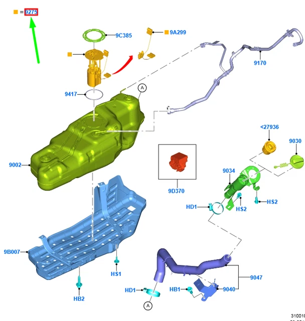 FORD RANGER T6 MK1 Fuel Tank Sender And Pump Assy 2235205 NEW GENUINE £