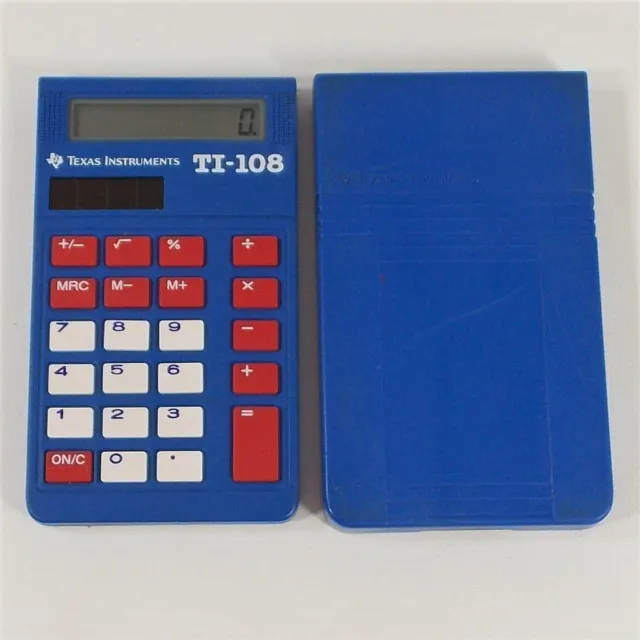 Texas Instruments TI-108 Basic Calculator With Cover
