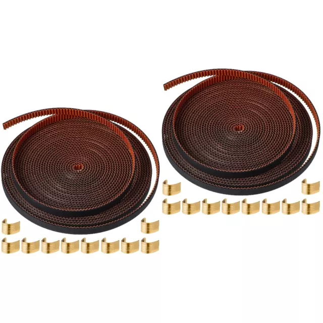 2 Sets 3d Printing Accessories Replacement Timing Belt Belts Copper Buckle