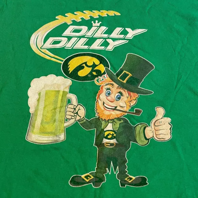 Philadelphia Eagles Dilly Dilly Bud Light St Patricks Leprechaun Green Shirt 2XL