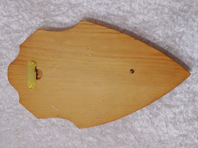 Madera Rehbockkopf Tallado En Placa de - Vintage - Caza Cazador - Handmade 3