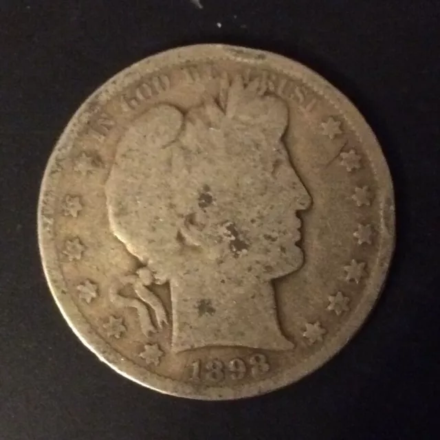 1898 Half Dollar - 50 Cents USA S Silver coin 🇺🇸