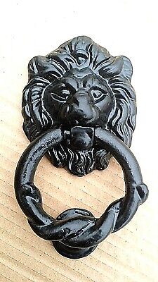 Vintage Hardware Collection Victorian Lion Head Door Knocker Forged Iron NEW