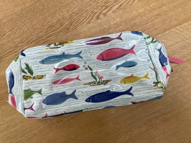 Cath Kidston Make-up Bag - Oil Cloth - Fish Design - New