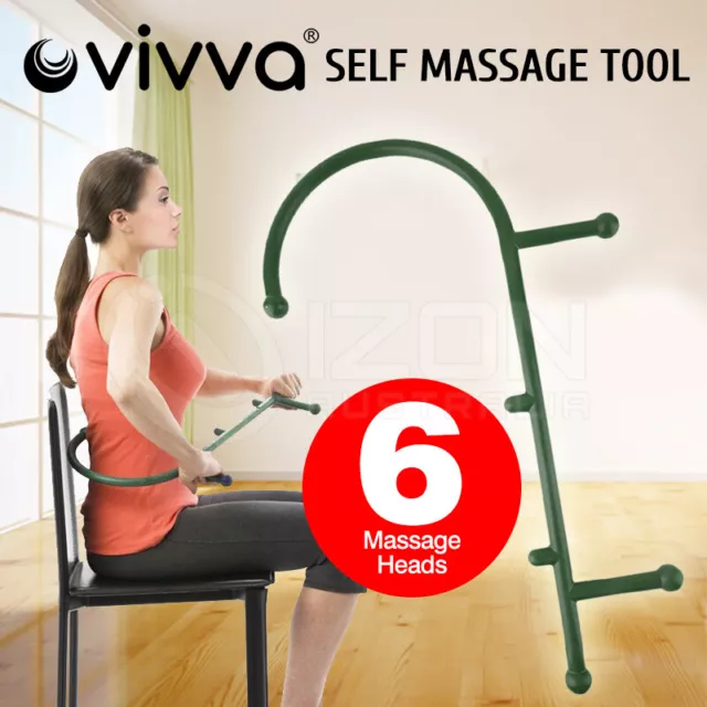 Trigger Point Massage Tool, Shoulder Neck Back Handheld Self Massager,  Manual Massage Cane, Hook, Muscle Knot Remover, Patented