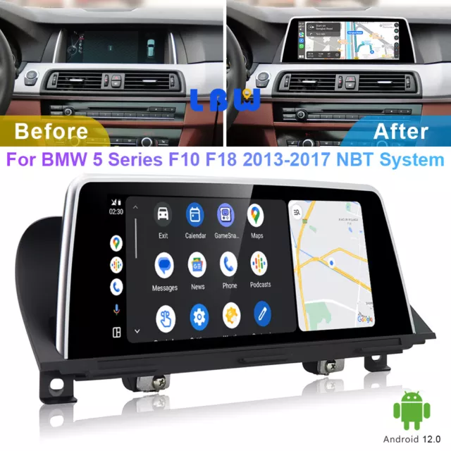 10.25" Car GPS Nav BT Unit Carplay For BMW 5 Series F10 F18 2013-2017 NBT System