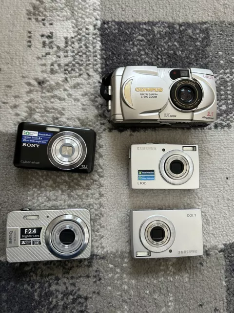 Kamera Konvolut Olympus Camedia Sony Cybershot Samsung Defekt Für Bastler