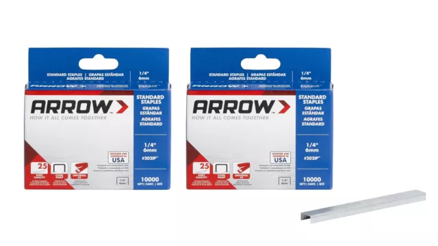 Arrow 202IP-EK 1/4-Inch Length Standard Staples, Multipack Galvanized Steel...