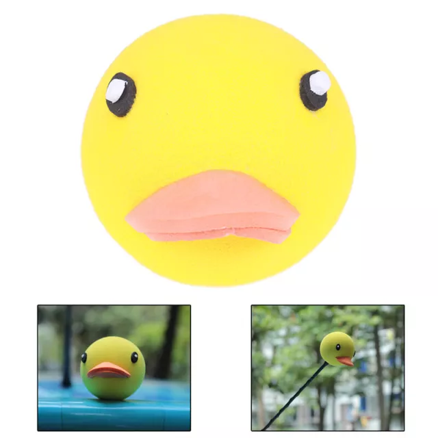 1Pc Cute yellow duck car antenna pen topper aerial eva ball decor toy or.l2