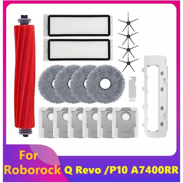 Pour Roborock Q Revo / Roborock P10 A7400rr Robot Aspirateur Accessoires de  rechange Main Side Brush Hepa Filter Mop Cloth Dust Bag