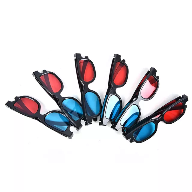 Red Blue 3D Glasses Frame For Dimensional Anaglyph Movie DVD GameB-hq