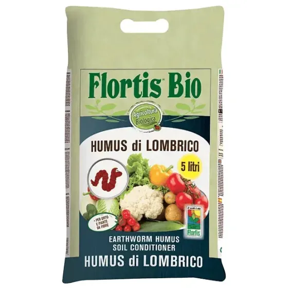Humus di Lombrico in Polvere 5 Litri FLORTIS