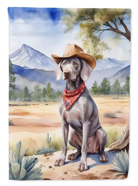 Weimaraner Western Cowboy Welcome Flag Garden Size DAC5991GF