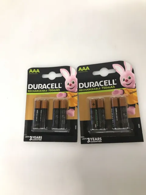 Duracell Rechargeable AAA 750 mAh Micro Akku Batterien HR03,