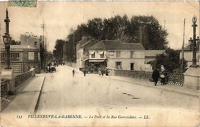 CPA villeneuve la garenne the bridge and the rue Genevilliers (413078)