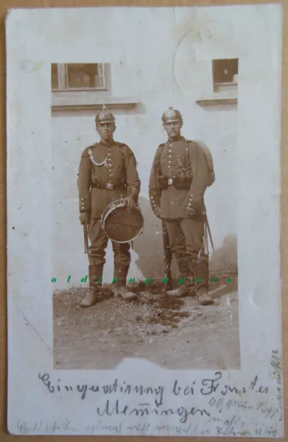 Soldaten-Portrait 2. Infanterie-Regiment Kronprinz Memmingen Fotokarte vor 1914