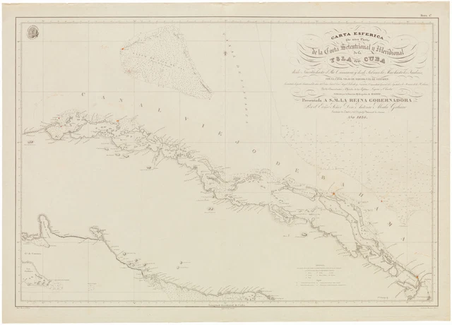 Carta Esferica de una Parte de la Costa Setentrional y Meridional [...]