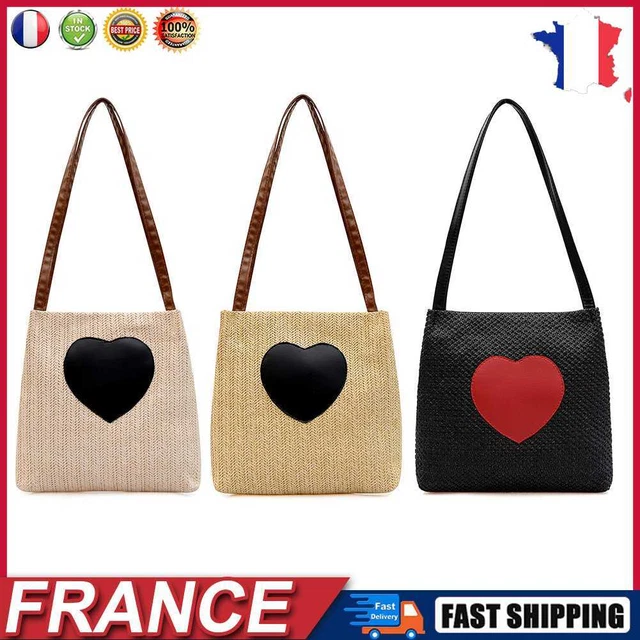 Knitted Straw Bag Women Shoulder Handbags for Female Bucket Beach Shopping Bags