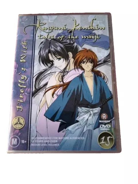 Kurouni Kenshin Tales Of The Meiji Vol 15 Firefly's Wish. DVD PAL Reg 4. Anime