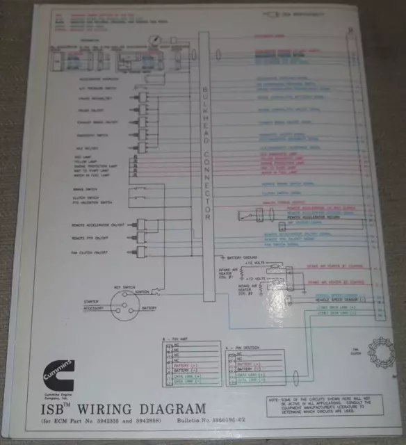 CUMMINS ISB 23 Pin Wiring Schematic Diagram Fold Out For Ecm 3942860
