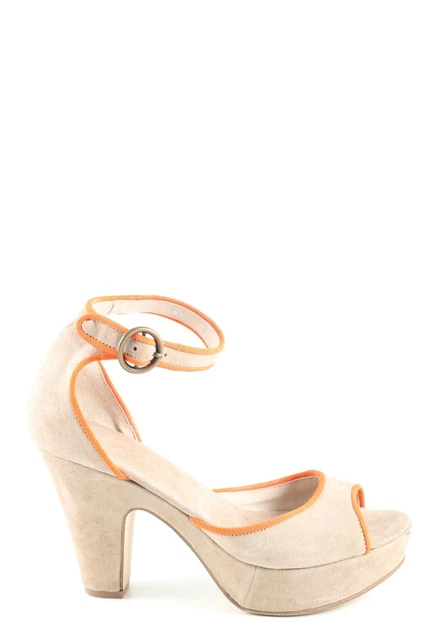 SHE tacchi alti donna taglia DE 37 crema arancione chiaro casual look