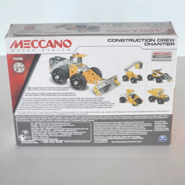 Meccano Maker System - Construction Crew  5 Models - 95 Parts - 15203 STEM 8+ 3