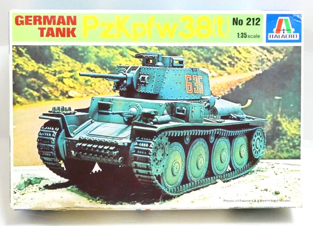 Maquette Italaerei Echelle 1/35 German Tank Pzkpfw38T N° 212 Complet Avec Notice