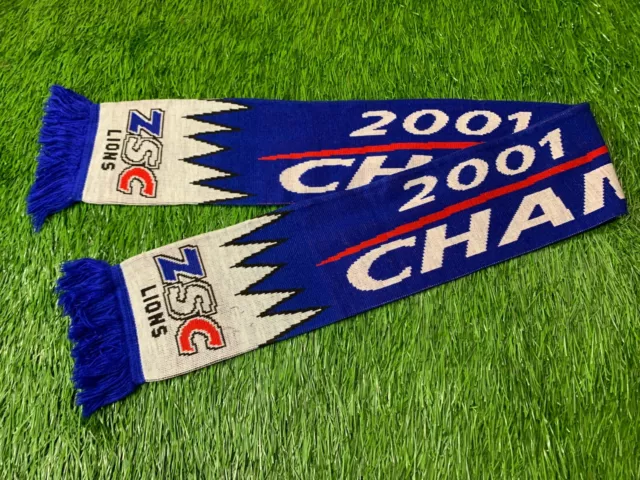 ZSC LIONS SWISS SWITZERLAND SUISSE 2001 rare ICE HOCKEY FAN SCARF ONE SIZE