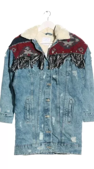ZARA GIACCA CALDA denim .Con Frange. EUR 23 00 PicClick IT