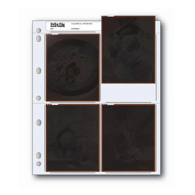 PrintFile Negative Sleeves 45-4B for 4x5 Film - 25 Pack