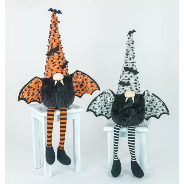 BATTY GNOME DANGLE LEGS SET OF 2 Halloween Decor *SHIPS WITHIN 15 DAYS*