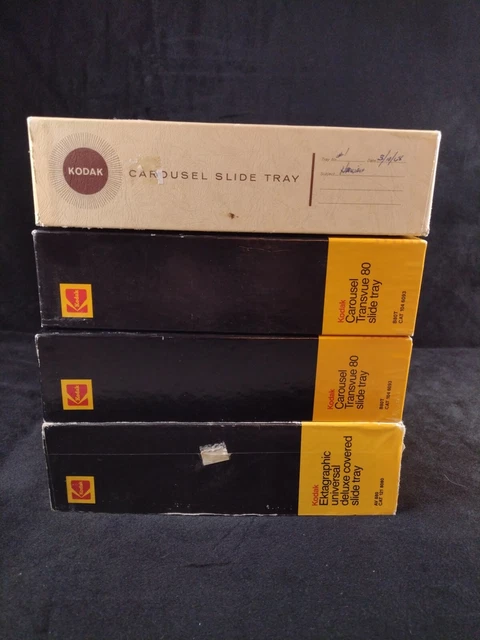 Lote de 4 carruseles deslizantes Kodak 35 mm de colección con caja original usado