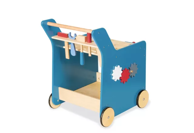 Etabli Roulant Avec Outils En Bois Neuf Bricolage Jouets Pour Enfants 3