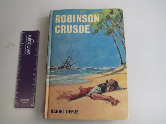 VINTAGE 1970 HARDBACK book Robinson Crusoe by Daniel Defoe Bancroft ...
