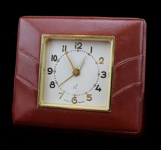 CHEVIC rare réveil Jaz 1951 cuir  fonctionne