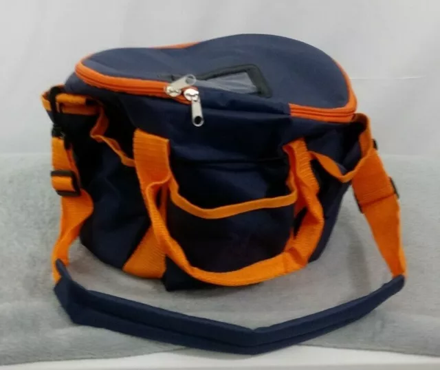 Kerbl Putztasche dunkleblau mit orange Putzbeutel Stalltasche Bürstentasche Neu