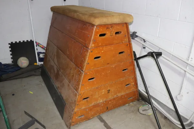 *Vintage* Wooden Vaulting Box/Gym Horse, 5 Sections