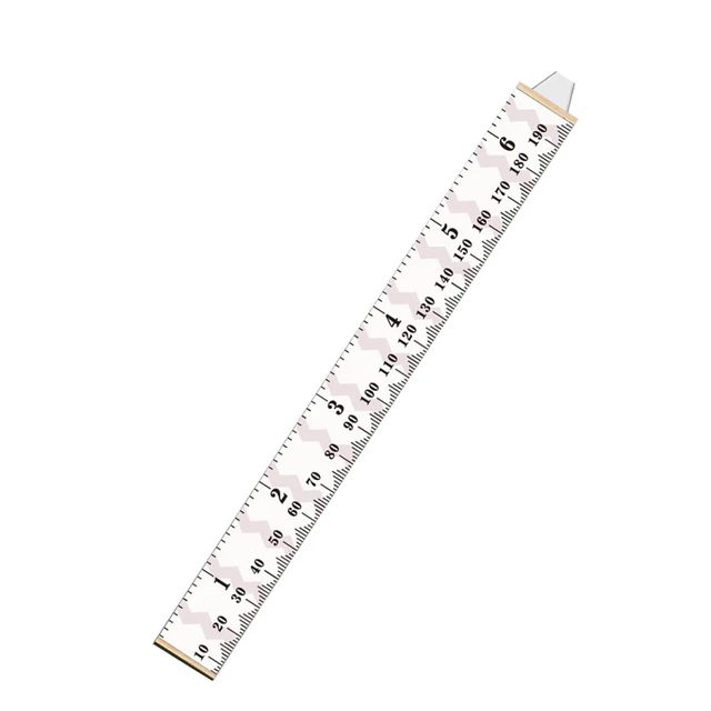 6.5 Ft Kids Height Growth Chart, Wall Hanging Growth Chart With Hanging Hook, Removable Canvas Height Chart Measuring Ruler For Baby Girls Boys On