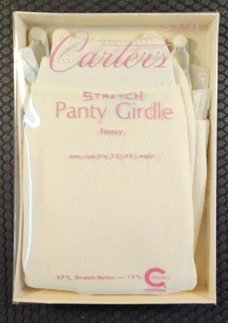Vintage Carters STRECTH Panty Girdle Fancy 22" - 30" in. Waist Nylon Spandex