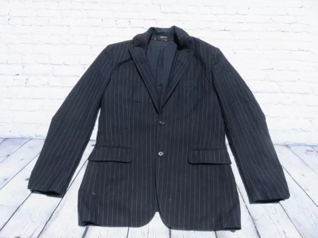 Mens JCREW Navy Blue Striped 2 TWO Button Wool Blend Blazer Coat Jacket 38