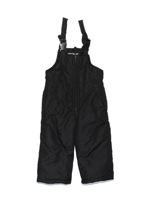 OshKosh B'gosh Boys Black Snow Pants With Bib 2T