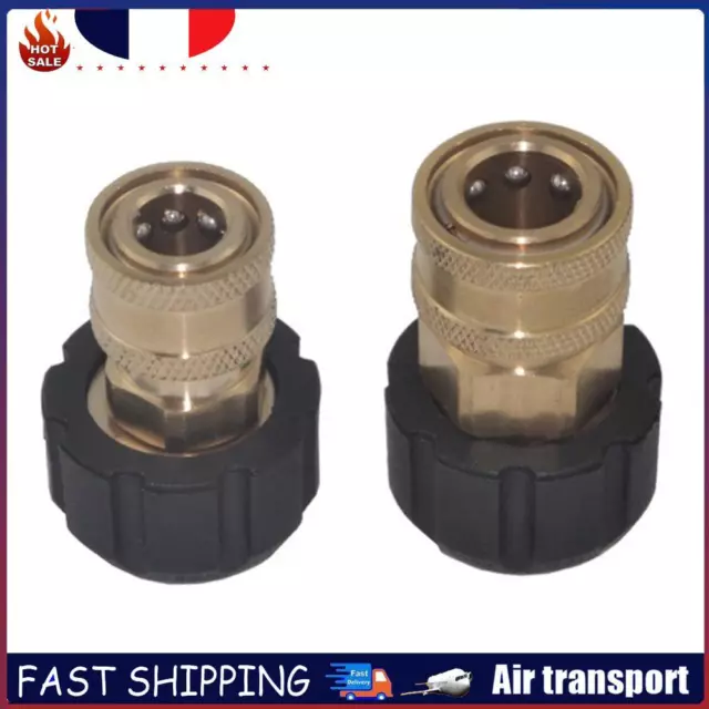 1/4 3/8 QD Female to M22 14mm 15mm Female Connector Adapter for Pressure Washer