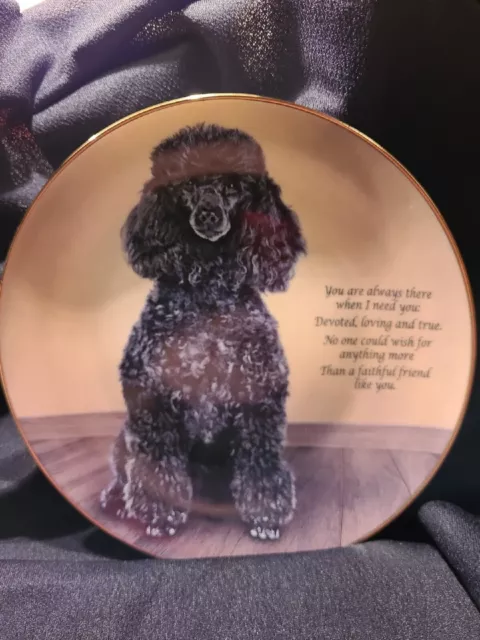 Plate The Danbury Mint Cherished Poodles Collection,Faithful Friend