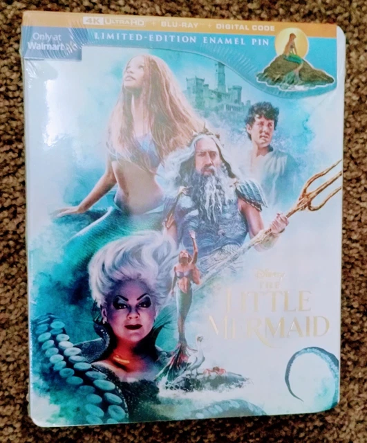 THE LITTLE MERMAID 2023 (4K UHD+Blu Ray+Digital+Pin) Walmart Limited